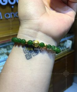 Vòng Tay Ngọc Bích Nephrite Jade 6mm VIP (VNB-VT043-2)