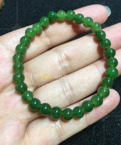 Vòng Tay Ngọc Bích Nephrite Jade 6mm VIP (VNB-VT043-2)