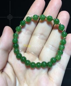 Vòng Tay Ngọc Bích Nephrite Jade 6mm VIP (VNB-VT043-2)