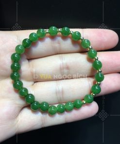 Vòng Tay Ngọc Bích Nephrite Jade 6mm VIP (VNB-VT043-2)