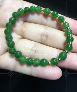 Vòng Tay Ngọc Bích Nephrite Jade 6mm VIP (VNB-VT043-2)
