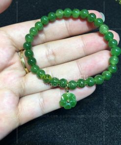 Vòng Tay Ngọc Bích Nephrite Jade 6mm VIP (VNB-VT043-2)