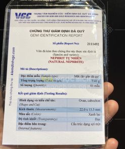 Mặt Dây Ngọc Bích Mắt Mèo Kết Kim Cương VIP(VNB-MD419) 2