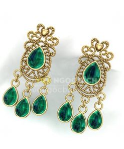 Bông Tai Ngọc Bích Nephrite Jade (VNB-BT265)