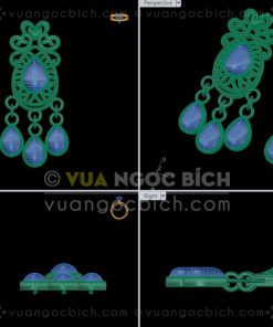 Bông Tai Ngọc Bích Nephrite Jade (VNB-BT265)