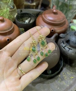 Bông Tai Ngọc Bích Nephrite Jade (VNB-BT265)