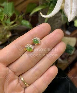Bông Tai Ngọc Bích Nephrite Jade (VNB-BT267)