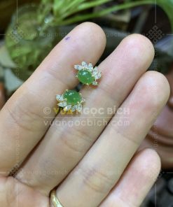 Bông Tai Ngọc Bích Nephrite Jade (VNB-BT267)