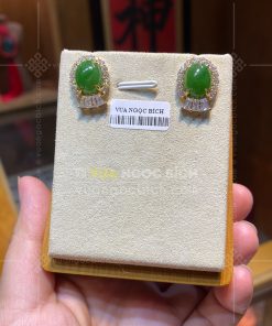 Bông Tai Ngọc Bích Nephrite Jade (VNB-BT285)