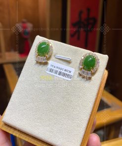 Bông Tai Ngọc Bích Nephrite Jade (VNB-BT285)