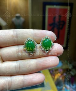 Bông Tai Ngọc Bích Nephrite Jade (VNB-BT286) 17 Bông Tai Ngọc Bích Nephrite Jade (VNB-BT286)