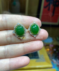 Bông Tai Ngọc Bích Nephrite Jade (VNB-BT286) 19 Bông Tai Ngọc Bích Nephrite Jade (VNB-BT286)