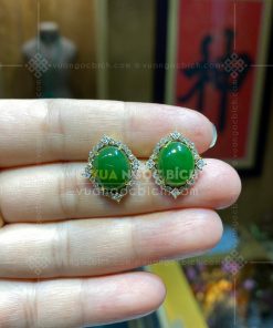 Bông Tai Ngọc Bích Nephrite Jade (VNB-BT286) 20 Bông Tai Ngọc Bích Nephrite Jade (VNB-BT286)