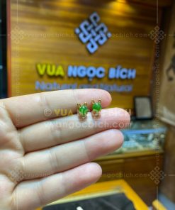 Bông Tai Ngọc Bích Nephrite Jade (VNB-BT290)