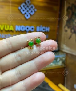 Bông Tai Ngọc Bích Nephrite Jade (VNB-BT290)