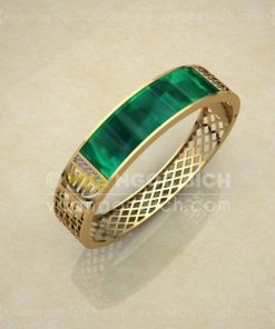 Lắc Cứng Vàng 18k Ngọc Bích Nephrite Jade (VNB-VT319) 44 Lắc Cứng Vàng 18k Ngọc Bích Nephrite Jade (VNB-VT319)