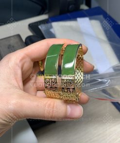 Lắc Cứng Vàng 18k Ngọc Bích Nephrite Jade (VNB-VT319) 32 Lắc Cứng Vàng 18k Ngọc Bích Nephrite Jade (VNB-VT319)