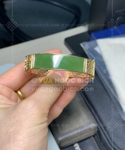 Lắc Cứng Vàng 18k Ngọc Bích Nephrite Jade (VNB-VT319) 35 Lắc Cứng Vàng 18k Ngọc Bích Nephrite Jade (VNB-VT319)