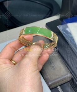 Lắc Cứng Vàng 18k Ngọc Bích Nephrite Jade (VNB-VT319) 37 Lắc Cứng Vàng 18k Ngọc Bích Nephrite Jade (VNB-VT319)