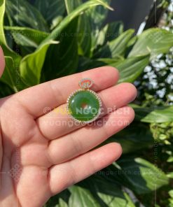 Mặt Dây Đồng Điếu Ngọc Bích Nephrite Jade (VNB-MD461) 14 Mặt Dây Đồng Điếu Ngọc Bích Nephrite Jade (VNB-MD461)