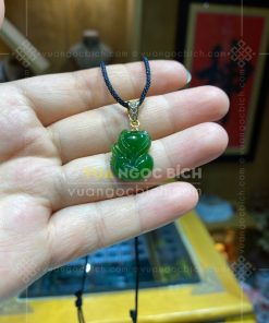 Mặt Dây Hồ Ly Ngọc Bích Nephrite Jade (VNB-MD423-1)