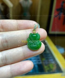 Mặt Dây Hồ Ly Ngọc Bích Nephrite Jade (VNB-MD423-1)