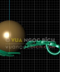 Mặt Dây Ngọc Bích Bi 14mm Kiểu Chiếc Lá (VNB-MD417)