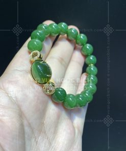 Mặt Dây Ngọc Bích Mắt Mèo Kết Kim Cương (VNB-MD420) 21 Mặt Dây Ngọc Bích Mắt Mèo Kết Kim Cương (VNB-MD420)