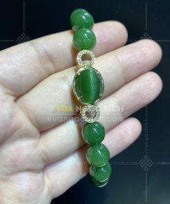 Mặt Dây Ngọc Bích Mắt Mèo Kết Kim Cương (VNB-MD420) 24 Mặt Dây Ngọc Bích Mắt Mèo Kết Kim Cương (VNB-MD420)