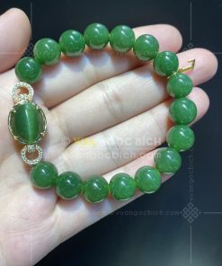 Mặt Dây Ngọc Bích Mắt Mèo Kết Kim Cương (VNB-MD420) 26 Mặt Dây Ngọc Bích Mắt Mèo Kết Kim Cương (VNB-MD420)