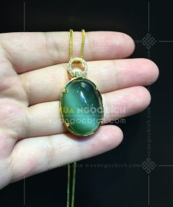 Mặt Dây Ngọc Bích Mắt Mèo Kết Kim Cương VVIP (VNB-MD418) 19 Mặt Dây Ngọc Bích Mắt Mèo Kết Kim Cương VVIP (VNB-MD418)