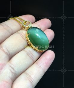 Mặt Dây Ngọc Bích Mắt Mèo Kết Kim Cương VVIP (VNB-MD418) 21 Mặt Dây Ngọc Bích Mắt Mèo Kết Kim Cương VVIP (VNB-MD418)