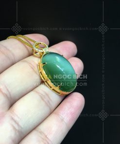 Mặt Dây Ngọc Bích Mắt Mèo Kết Kim Cương VVIP (VNB-MD418) 22 Mặt Dây Ngọc Bích Mắt Mèo Kết Kim Cương VVIP (VNB-MD418)