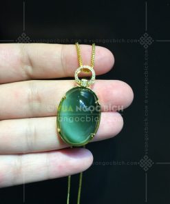 Mặt Dây Ngọc Bích Mắt Mèo Kết Kim Cương VVIP (VNB-MD418) 23 Mặt Dây Ngọc Bích Mắt Mèo Kết Kim Cương VVIP (VNB-MD418)