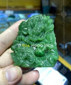 Mặt Dây Ngọc Bích Nephrite Jade Chạm Rồng (VNB-MD451) 14 Mặt Dây Ngọc Bích Nephrite Jade Chạm Rồng (VNB-MD451)