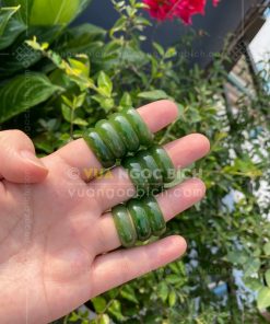 Nhẫn Bầu Ngọc Bích Nephrite Jade (VNB-NN030-3) 20 Nhẫn Bầu Ngọc Bích Nephrite Jade (VNB-NN030-3)