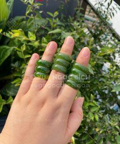 Nhẫn Bầu Ngọc Bích Nephrite Jade (VNB-NN030-3) 21 Nhẫn Bầu Ngọc Bích Nephrite Jade (VNB-NN030-3)