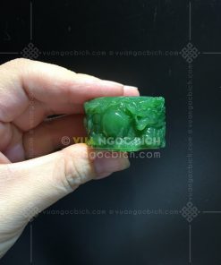 Nhẫn Càn Long Ngọc Bích Chạm Rồng VVIP (VNB-NN183)