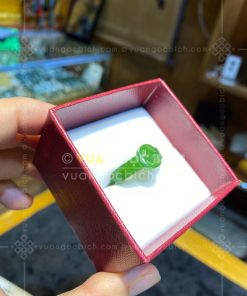 Nhẫn Càn Long Ngọc Bích Nephrite Jade Chạm Đồng Xu (VNB-NN001-5)
