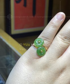 Nhẫn Đồng Điếu Ngọc Bích (VNB-NN184) 15 Nhẫn Đồng Điếu Ngọc Bích (VNB-NN184)