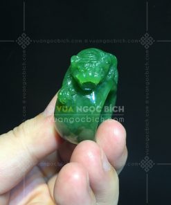 Nhẫn Ngọc Bích Bản Liền Khối Chạm Hổ Gầm VVIP (VNB-NN178)
