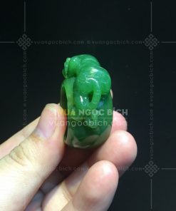 Nhẫn Ngọc Bích Bản Liền Khối Chạm Hổ Gầm VVIP (VNB-NN178)