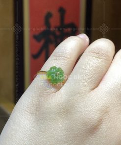 Nhẫn Ngọc Bích Hoa Mai (VNB-NN192)