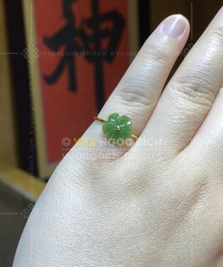 Nhẫn Ngọc Bích Hoa Mai (VNB-NN192) 15 Nhẫn Ngọc Bích Hoa Mai (VNB-NN192)