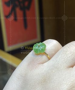 Nhẫn Ngọc Bích Hoa Mai (VNB-NN192) 17 Nhẫn Ngọc Bích Hoa Mai (VNB-NN192)