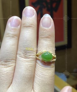 Nhẫn Ngọc Bích Kiểu Con Mắt (VNB-NN196)