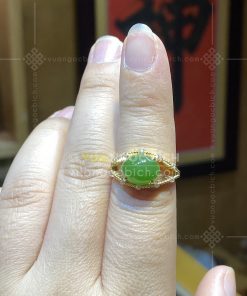 Nhẫn Ngọc Bích Kiểu Con Mắt (VNB-NN196)