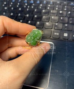 Nhẫn Tỳ Hưu Ngọc Bích Kết Kim Cương (VNB-NN092-5) 17 Nhẫn Tỳ Hưu Ngọc Bích Kết Kim Cương (VNB-NN092-5)