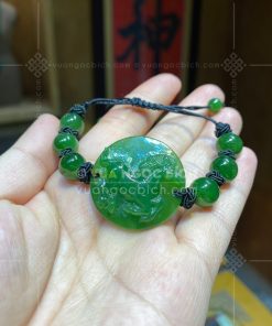 Vòng Tay Ngọc Bích Nephrite Jade (VNB-VT422-1) 28 Vòng Tay Ngọc Bích Nephrite Jade (VNB-VT422-1)