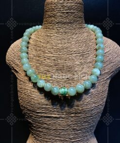 Chuỗi Cổ Ngọc Bích 10mm Mix 8mm Xanh Nhạt (VNB-CC008)